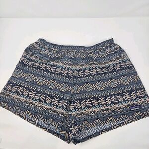 Patagonia Women's M Patterned Casual Shorts Elastic Waist Recycled Nylon